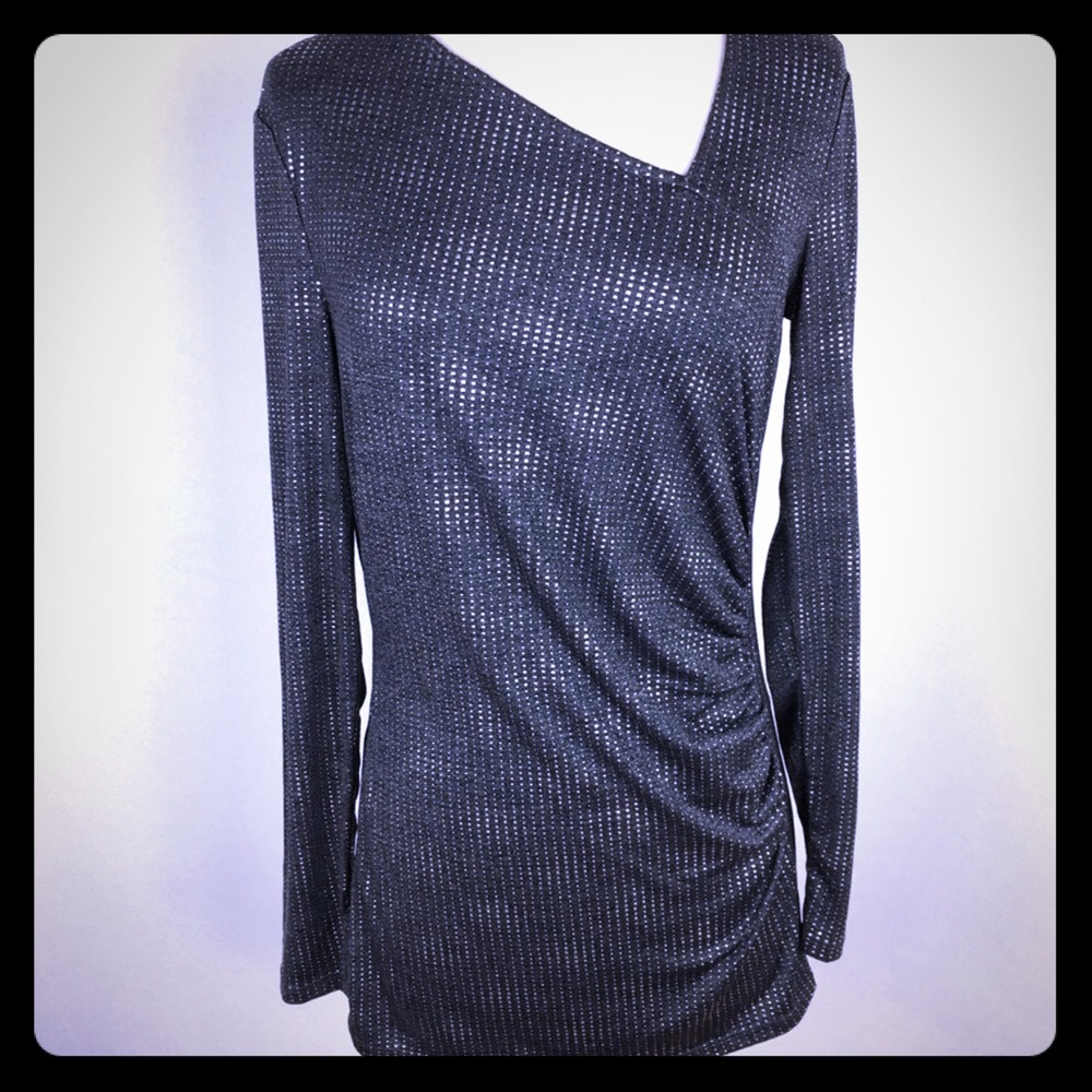Long sleeve roughed top